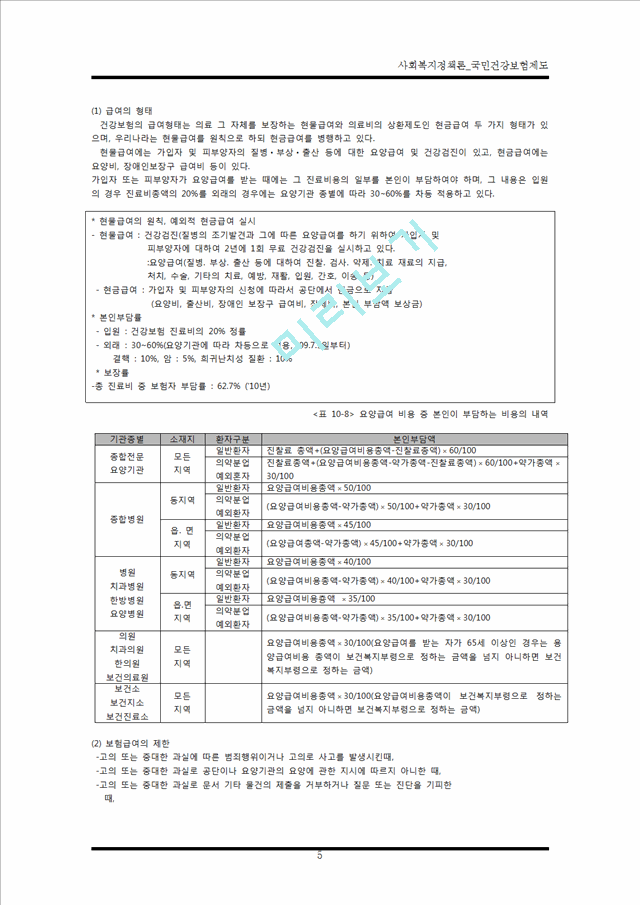 [사회복지정책론 건강보험제도 완전분석] 국민건강보험제도 완전분석, 건강보험제도의 기능, 건강보험제도 역할, 문제점 및 개선방향.hwp